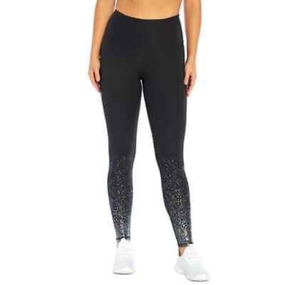 Marika 27” Ombre Foil Leggings Black Size Medium - Picture 2 of 11